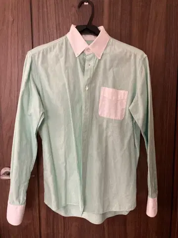 KITSUNE 민트 그린 긴팔 셔츠