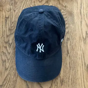 NY 로고 자수 네이비 야구 모자