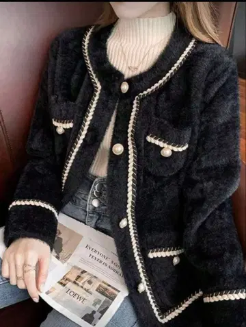 블랙 노카라 자켓