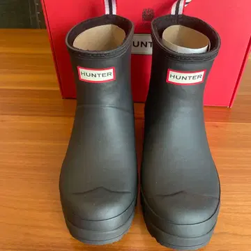 HUNTER 플레이 비건 시어링 인슐레이티드 숏 레인부츠