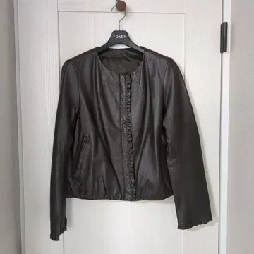 시착만 한 상품 다크 브라운 가죽 자켓 프리 사이즈