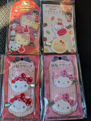 헬로키티 헤어 클립 4개 세트
