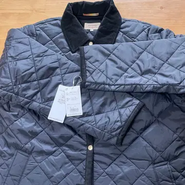 블랙 퀼팅 자켓 롱