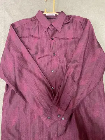 CLEVER 버건디 긴팔 셔츠