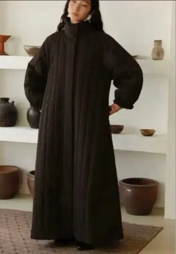 perna 페르나 퀼팅 롱 코트