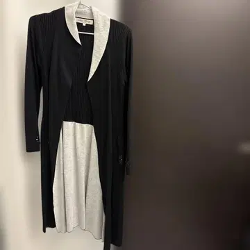 비즈 장식 롱 가디건