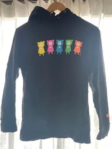 BEAMS T 컬러풀 곰 프린트 후드티 M
