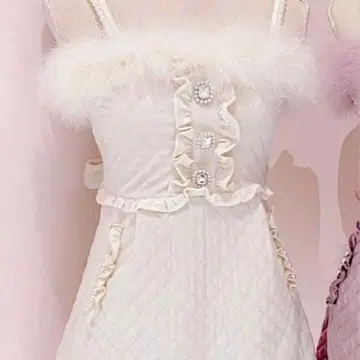 ManonMimie 벨로아 퀼팅 올인원 화이트