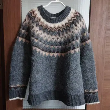 UNITED ARROWS 페어아일 니트 그레이 WEB 한정판