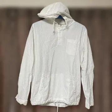 얇은 소재 후드티 화이트