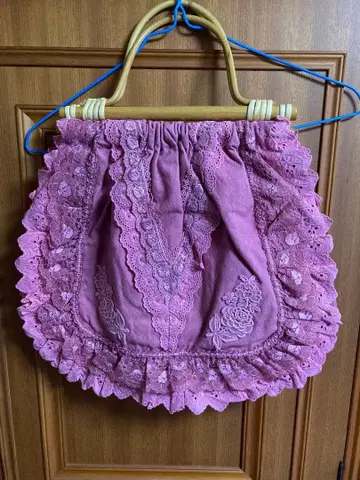 핑크 레이스 장식 핸드백