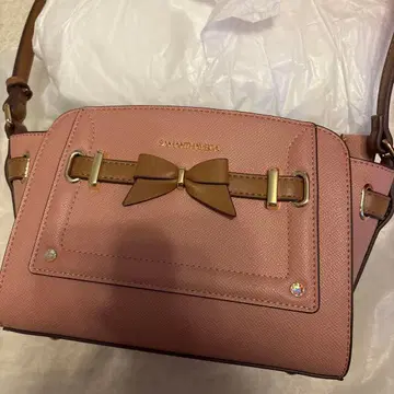 미사용 SAMANTHAVEGA 리본 모티브 숄더백 핑크