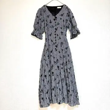 새상품급 안미르 AnMILLE 셔링 바이컬러 OP 원피스 오부 소매