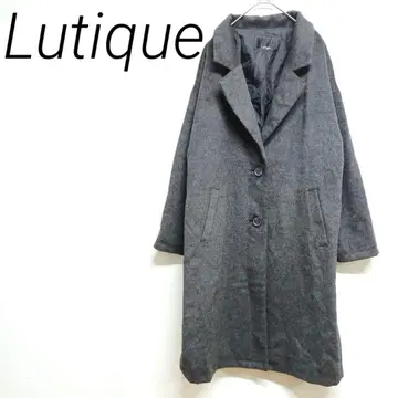 Lutique 그레이 체스터 코트 포켓 앞 버튼 M