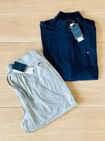 택 포함 새상품 타미힐피거 지퍼 아우터 네이비 & 조거 팬츠 그레이