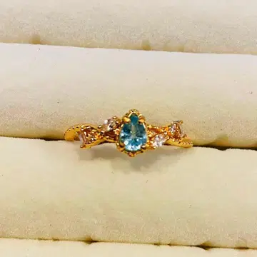 블루 지르콘 골드링