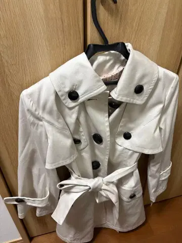 화이트 트렌치코트 여성용