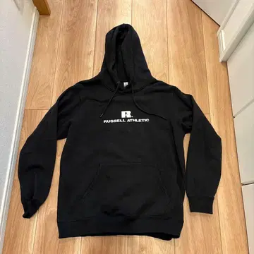 러셀 애슬레틱 블랙 후드티 L