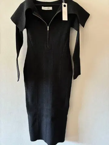 러그나문 롱 원피스 니트 원피스 슬림 블랙 S