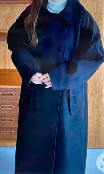 callautia 스텐 칼라 롱 코트 블랙 S 사이즈