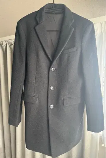 STUDIOUS 블랙 체스터 코트