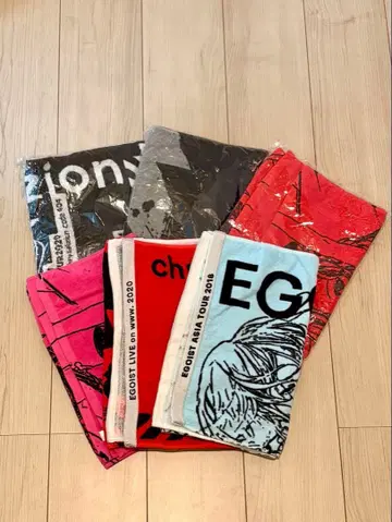 EGOIST 라이브 타월 6개 세트 새상품 미사용 포함 낱개 판매 불가