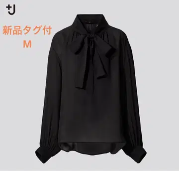 UNIQLO +J 실크 개더 블라우스 미야자와 리에 착용 질 샌더