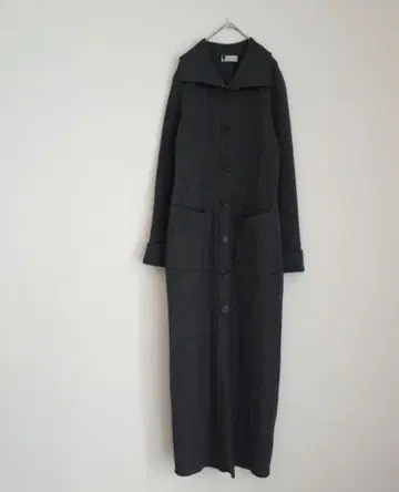 빈티지 구제 의류 케이블 짜임 롱 가디건 롱 니트 원피스