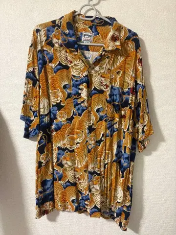 HOUSTON 호랑이 패턴 반팔 셔츠 XX-LARGE