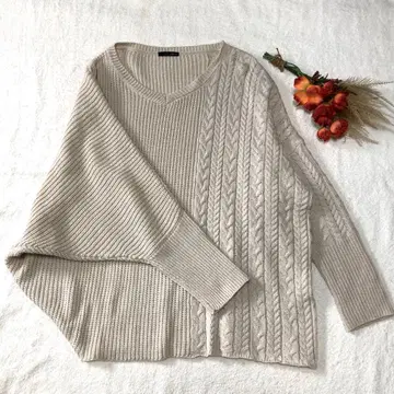 Ranan [ 미사용 새상품 ] 돌먼 슬리브 니트 오버 사이즈