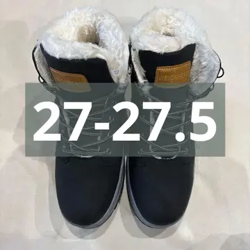 방한 부츠 방수 속기모 복슬복슬 스노우 부츠 27-27.5cm 블랙