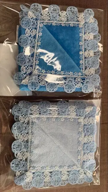 [ 미사용 새상품 ] 근택 레이스 타월 손수건 아이엠 도라에몽 2장 세트