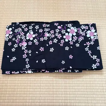 벚꽃 패턴 유카타 블랙 컬러 하마마츠 직물 협동조합