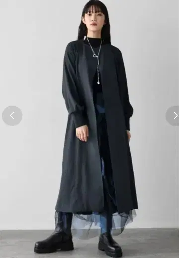 택 포함 새상품 라디에이트 퍼프 슬리브 캐주얼 롱 아우터