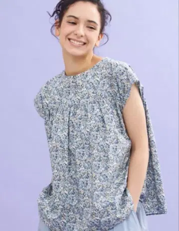 [ NIMES ] LIBERTY PRINT 2way 블라우스