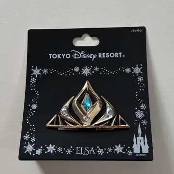 디즈니 겨울왕국 엘사 티아라 패치 핀
