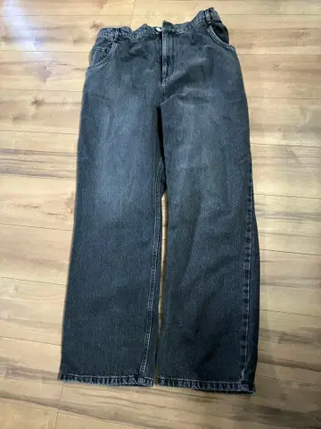 프레이 아이디 다크 그레이 와이드 데님 팬츠