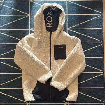 ROXY 플리스 보아 리버서블 자켓 아이보리