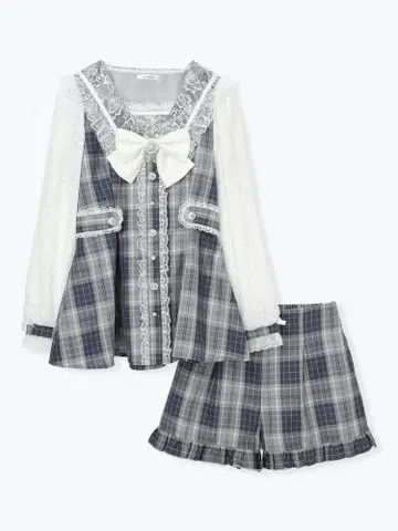 노에미 키라키라 비쥬 세일러 셋업 색스 스카이블루