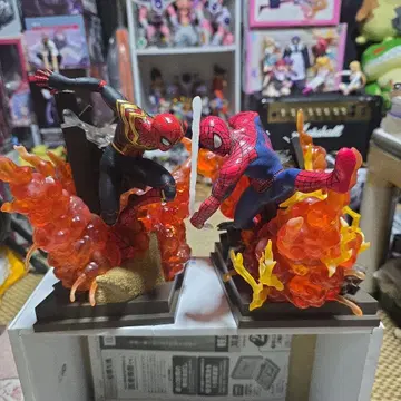 해피 복권 스파이더맨 제일복권 스파이더맨 피규어 2체 세트! 상자 없음