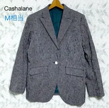 카샤레인 스트라이프 테일러드 자켓 면 혼방 (M 상당)