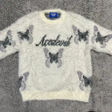Aelfric Eden 자카드 버터플라이 스웨터 오버 사이즈 니트