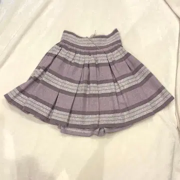 리즈리사 허리 레이스업 스커트 퍼플 체크 LIZ LISA