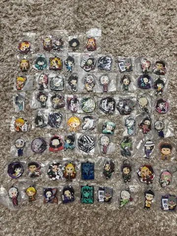 귀멸의 칼날 러버 마스코트 스트랩 묶음 판매