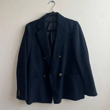 네이비 더블 버튼 테일러드 자켓 M 사이즈