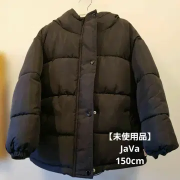 [ 150cm:JaVa ] 후드 부착 블랙 다운 자켓