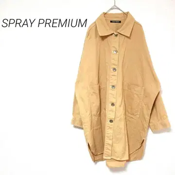 SPRY PREMIUM 베이지 오버 사이즈 셔츠 캐주얼 버튼 M