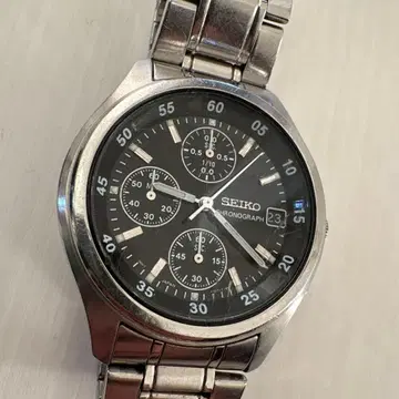 SEIKO 크로노그래프 블랙 손목시계