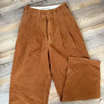더 신존 코듀로이 와이드 팬츠 브라운