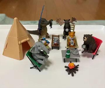 동물 캠핑 피규어 세트